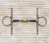 5" Full cheek snaffle, sweet iron copper lozenge mouthpiece (3129)