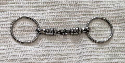 5.5" Loose ring cherry roller snaffle bit NEW (2150)