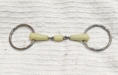 5" / 125 Happy mouth loose ring double jointed peanut snaffle (2218)
