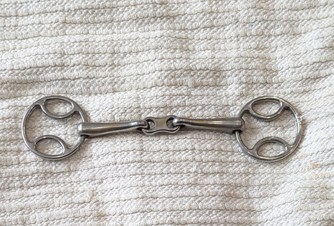 5.5" Wilkie / bevel french link snaffle, small ring  (2232)