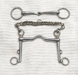 5.5 / 5.75" Double bit set, low ported weymouth / bradoon snaffle (2267)