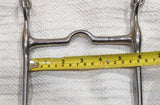 5.5 / 5.75" Double bit set, fixed cheek long shank weymouth / eggbutt bradoon snaffle (2286)