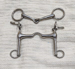 4.5" Pony double bit set, ported weymouth / loose ring bradoon snaffle (2287)