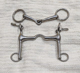 4.5" Pony double bit set, ported weymouth / loose ring bradoon snaffle (2287)