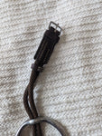 5.5" Cheltenham gag bit, single jointed with brown rope cheeks (2292)