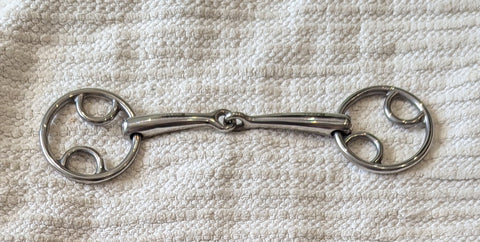 5" Wilkie / bevel small ring snaffle, single joint (2441)