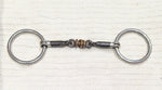 5.5" Loose ring tom thumb / sweet iron roller link snaffle bit (2471)