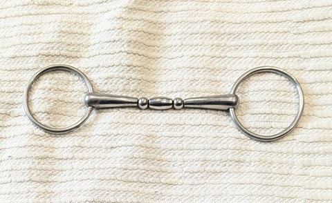 5.75" KY Double Jointed Rotary Loose Ring Snaffle Bit (2488)