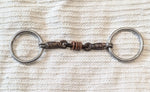 5.75" Loose ring tom thumb / sweet iron roller link snaffle bit (2491)