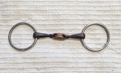 4.5" Loose ring snaffle, sweet iron mouthpiece with copper lozenge (2503)
