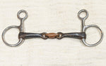 6" Hanging cheek / baucher snaffle, sweet iron mouthpiece with copper lozenge (2494)