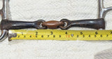 6" Hanging cheek / baucher snaffle, sweet iron mouthpiece with copper lozenge (2494)