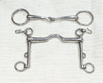 5.75" / 6" Double bit set, low ported weymouth / bradoon snaffle (2532)