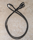 Rubber reins. Black. 52" (RR1)