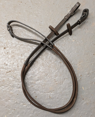 Rubber reins. Brown. 50" (RR4)