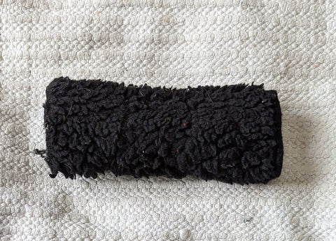 Noseband cover / sleeve. Black fleece