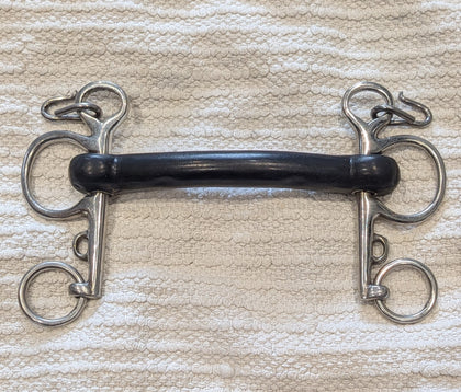 1 5.5"  Loose ring vulcanite / hard rubber mullen snaffle (3079) (Copy)