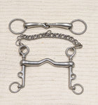 5" / 5.25" Double bit set, ported weymouth / bradoon snaffle (2613)