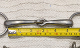 5" Double bit set. Fixed cheek weymouth / loose ring bradoon snaffle (2675)