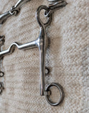 5.75" / 6" Double bits, fixed cheek weymouth / bradoon snaffle (3004)