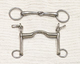 5" Double bit set. Fixed cheek weymouth / loose ring bradoon snaffle (2675)