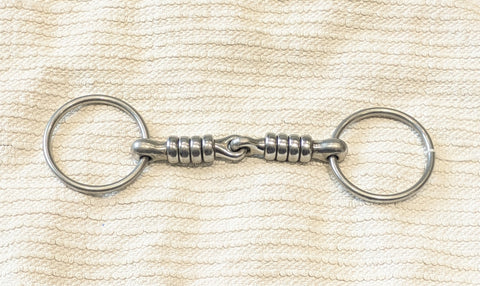 5.75" Loose ring cherry roller snaffle bit  (2678)