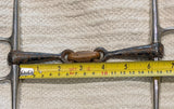 6" Full cheek snaffle, sweet iron with copper lozenge (2799)