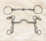 5.5" / 5.75" Double bits, sliding cheek weymouth / bradoon snaffle (2925)