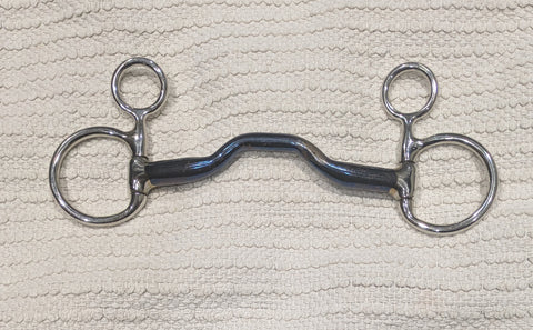 5.5" Hanging cheek happy tongue snaffle bit (2667)