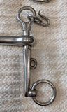 1 5.25" / 5.5" Double bits, fixed cheek weymouth / bradoon snaffle (3004) (Copy)