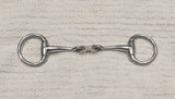 5.75" Small ring eggbutt bradoon snaffle, french link mouthpiece (3060)