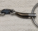 4.5" / 11.5 Fager Claudia Sweet Iron Fixed Ring Snaffle Bit (2709)