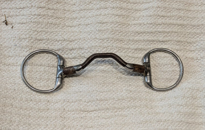 4.75" / 120 Bombers Eggbutt Happy Tongue Snaffle Bit (2894)