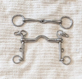 1 5.25" / 5.5" Double bits, fixed cheek weymouth / bradoon snaffle (3004) (Copy)
