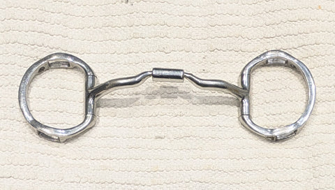 5.5" Myler MB04 Eggbutt Low Port Snaffle, w/Hooks (2663)