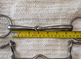 5.75" / 6" Double bits, fixed cheek weymouth / bradoon snaffle (3004)