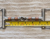5" D ring copper roller snaffle, single jointed mouthpiece  (3088)