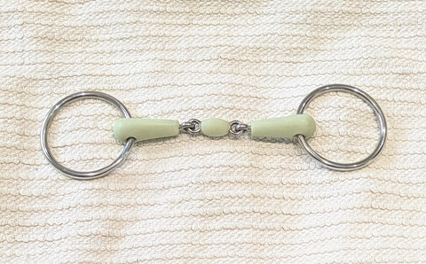 5" Loose ring double jointed snaffle, happy mouth / plastic mouthpiece (2690)