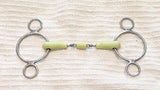 5.75" Happy mouth 2 ring gag, peanut mouthpiece (2941)
