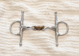 5"  Full cheek snaffle, double jointed copper lozenge (3113)