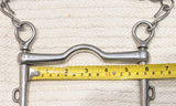 5.5 / 5.75" Double bit set, low port weymouth /  bradoon snaffle (2609)