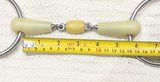 5.25" / 13.5 Happy Mouth Double Jointed Copper Roller Snaffle Bit (2721)