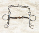 6.75" Pelham, sweet iron / copper roller mouthpiece (2803)