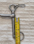 5" / 5.25" Double bit set, low port weymouth /  bradoon snaffle (2671)
