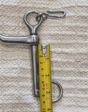 5" / 5.25" Double bit set, low port weymouth /  bradoon snaffle (2671)