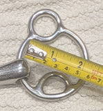 4.5" Wilkie / bevel small ring snaffle, single joint (2834)