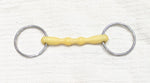 5.25" / 13.5 Happy mouth loose ring ripple straight bar snaffle (2729)