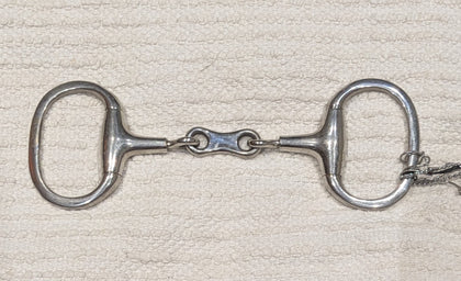 4.5" Eggbutt french link snaffle, with robart pinchless rotating mouthpiece (3000)
