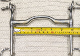 5.5" Double bits, square port weymouth (long shank) / eggbutt bradoon snaffle (2960)
