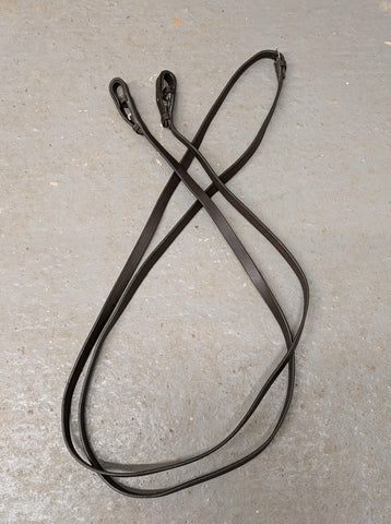 Plain Leather Reins. Brown. EXTRA LONG 64" (RR6)